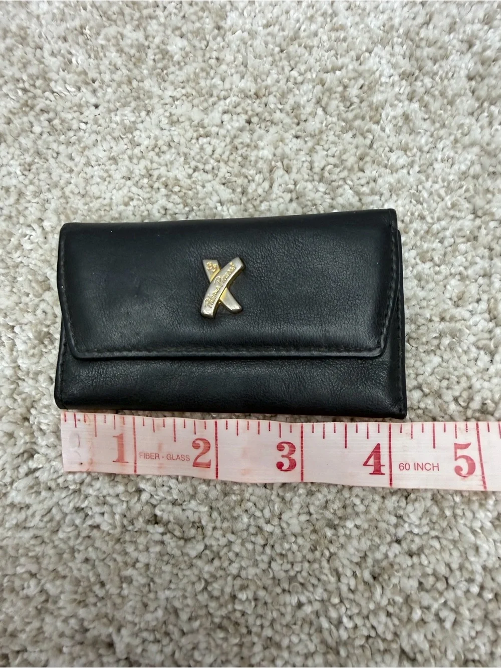 Vintage Paloma Picasso Genuine Leather Tri-Fold Key Case Wallet